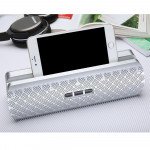 Wholesale Cell Phone Holder Style Portable Bluetooth Speaker 206 (Silver)